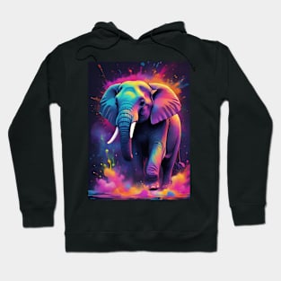 Multi-Coloured Large Elephant Hoodie